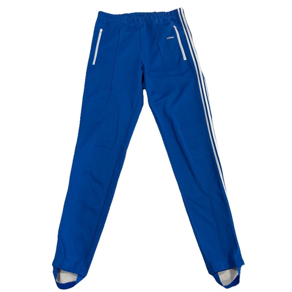 Adidas Adicor Classics Beckenbauer Classic Retro Blue 3 Stripes Stirrup Pants SM